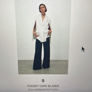 COPY - Zara vest jacket pocket cape blazer classy